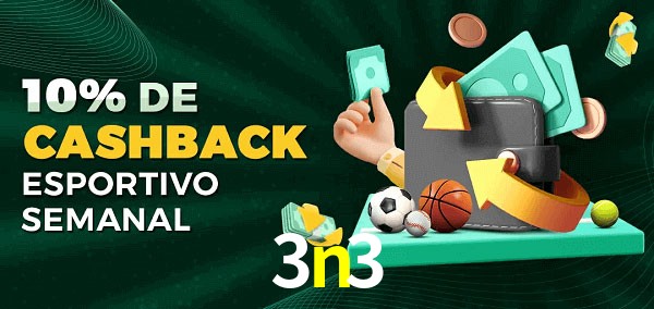 10% de bônus de cashback na 3n3